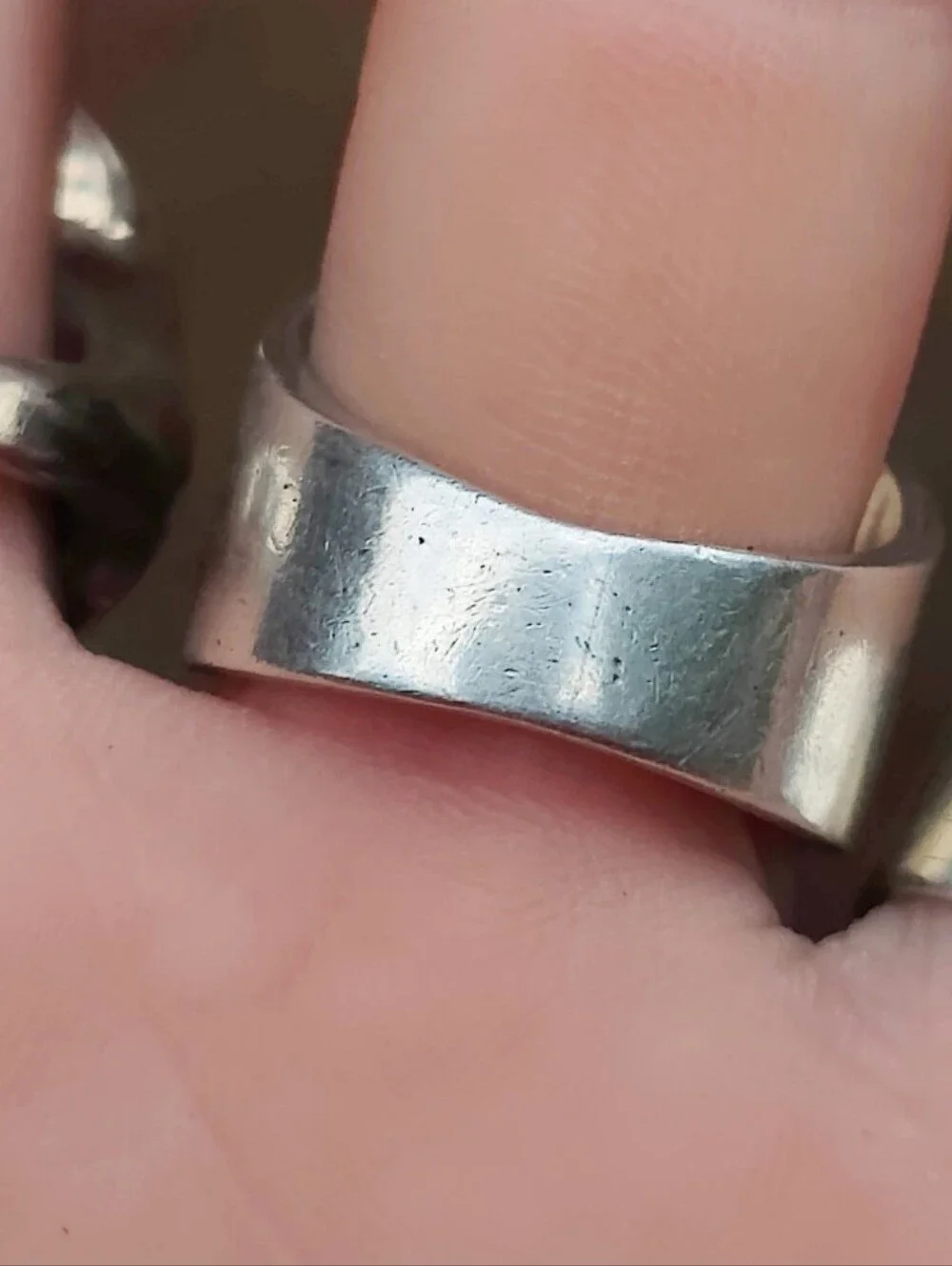 Heavy Vintage Sterling Taxco Signed Modernist Tribal Ring